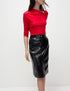 Marks & Spencer "Vinyl Knee Length A-Line Skirt"